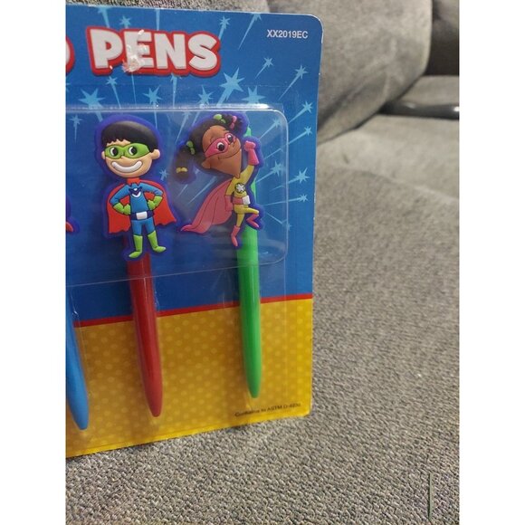 Super Hero Pens Lakeshore Kids Homeschool Classroom Set Of 5 School Writing New - Picture 6 of 10